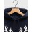 Mens Christmas Elk Snowflake Print Kangaroo Pocket Drawstring Hoodies